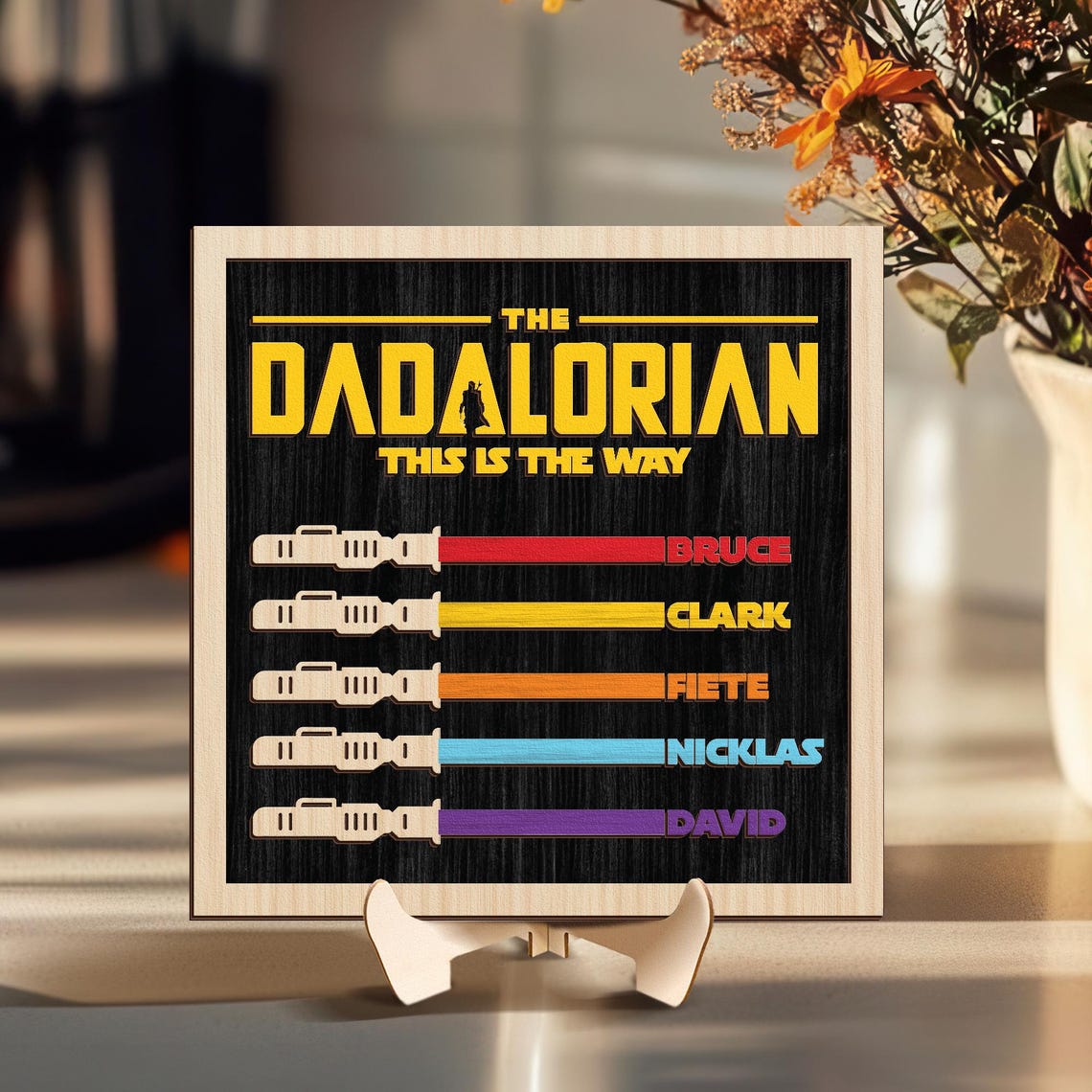 Personalized Father's Day Gifts, Custom Wooden Family Sign, I Am Their Father Sign, Gift For Dad, Grandpa Gift, Gift For Him, Best Dad Ever.