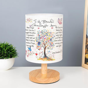 Customized Fabric Lamp To my granddaughter Color Tree, Gift for granddaughter birthday, from grandma for granddaughter
