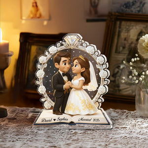 Custom Wedding Gift Acrylic Plaque, Anniversary Gift Mr & Mrs Keepsake, Just Married Gifts for Couple, Date Keepsake Gift, Wedding Plaque