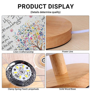 Customized Fabric Lamp To my granddaughter Color Tree, Gift for granddaughter birthday, from grandma for granddaughter