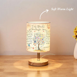 Customized Fabric Lamp To my granddaughter Color Tree, Gift for granddaughter birthday, from grandma for granddaughter
