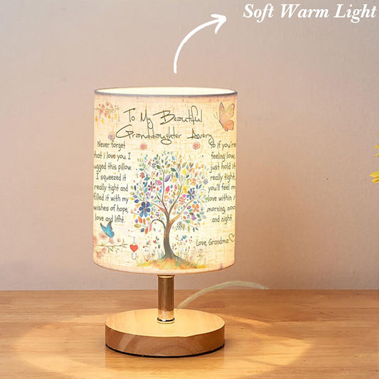 Customized Fabric Lamp To my granddaughter Color Tree, Gift for granddaughter birthday, from grandma for granddaughter
