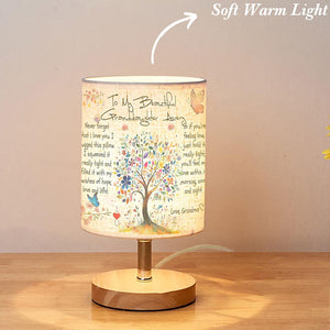 Customized Fabric Lamp To my granddaughter Color Tree, Gift for granddaughter birthday, from grandma for granddaughter