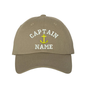 Captain Custom Embroidered Personalized CAPTAIN Dad Hat Add your Name Baseball Cap Customize your hats