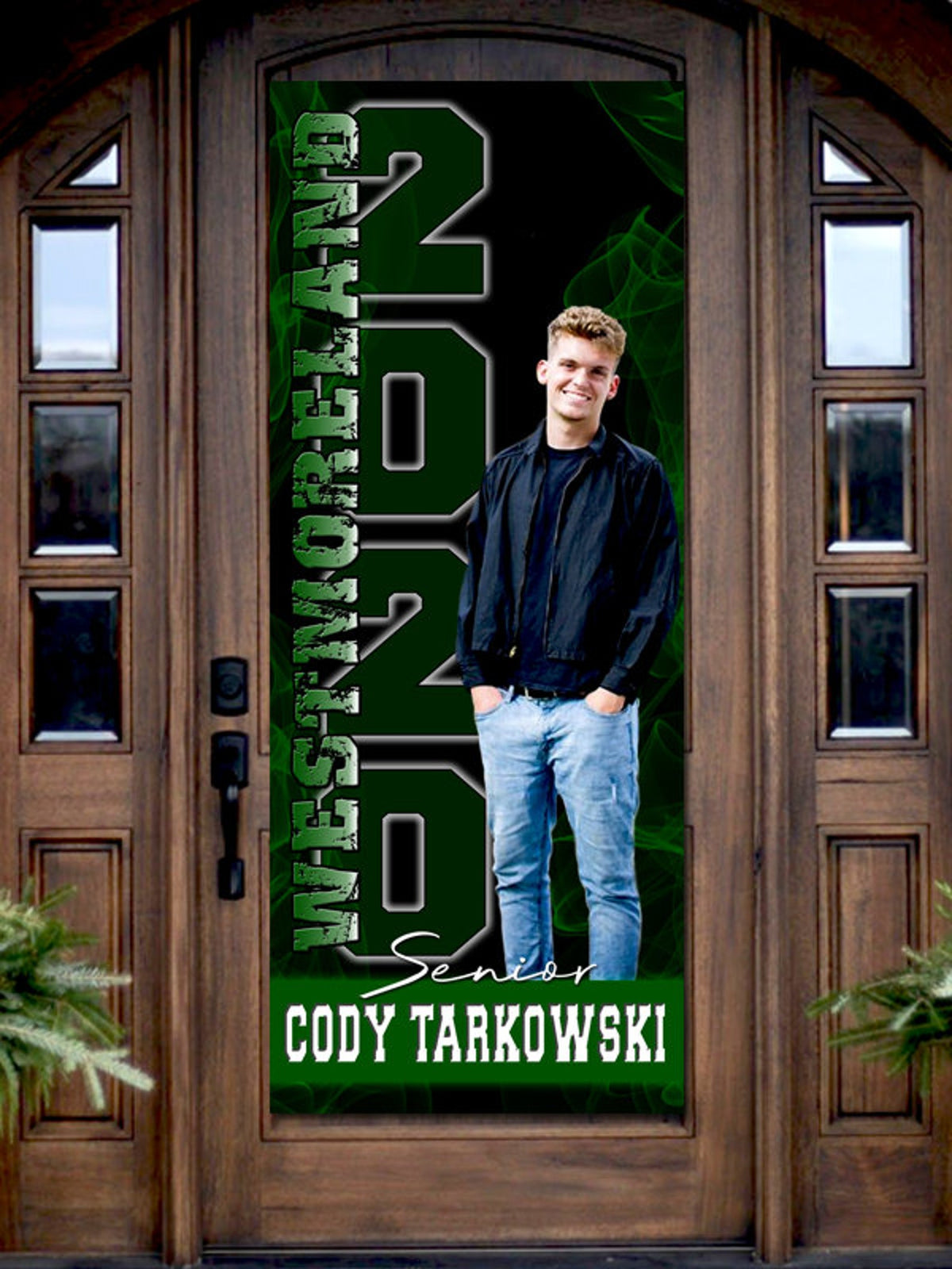 Class of 2024 2025 - Senior Door Banner - Printed Banner or Digital - Custom & Personalized - Graduation Party Decoration, School Photo