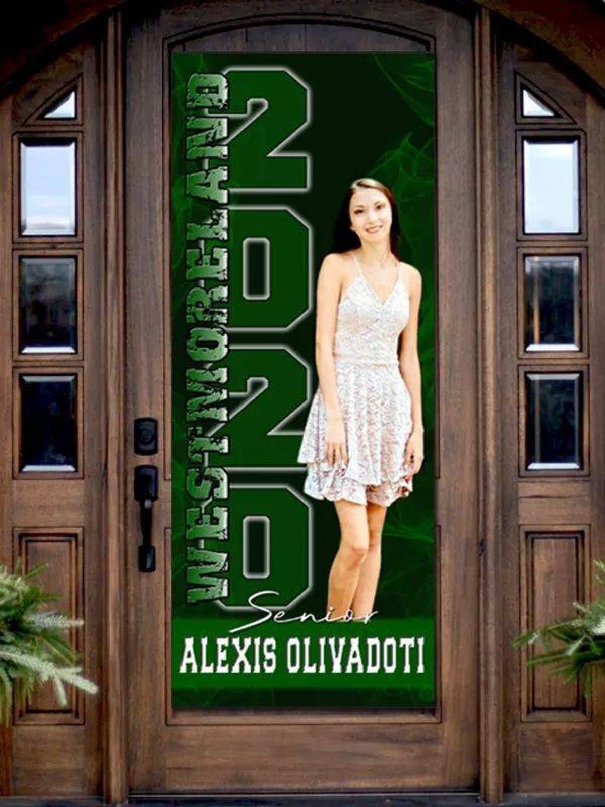 Class of 2024 2025 - Senior Door Banner - Printed Banner or Digital - Custom & Personalized - Graduation Party Decoration, School Photo