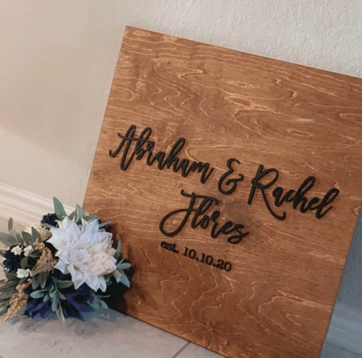 Wedding guest book alternative | Wedding welcome sign | Last name sign | Family name sign | Wedding date wood sign | Wood guestbook