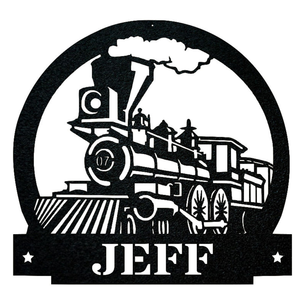 Train Metal Sign - Metal Wall Decor, Custom Metal Name Sign