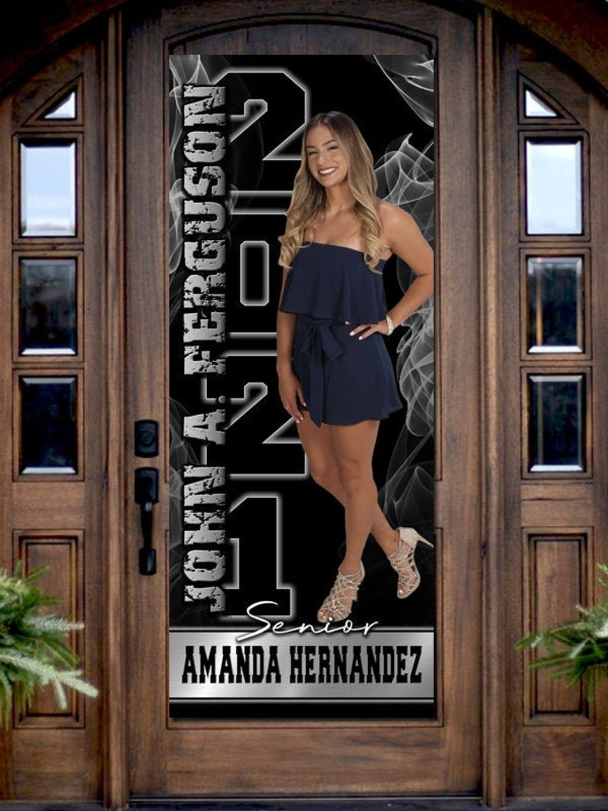 Class of 2024 2025 - Senior Door Banner - Printed Banner or Digital - Custom & Personalized - Graduation Party Decoration, School Photo