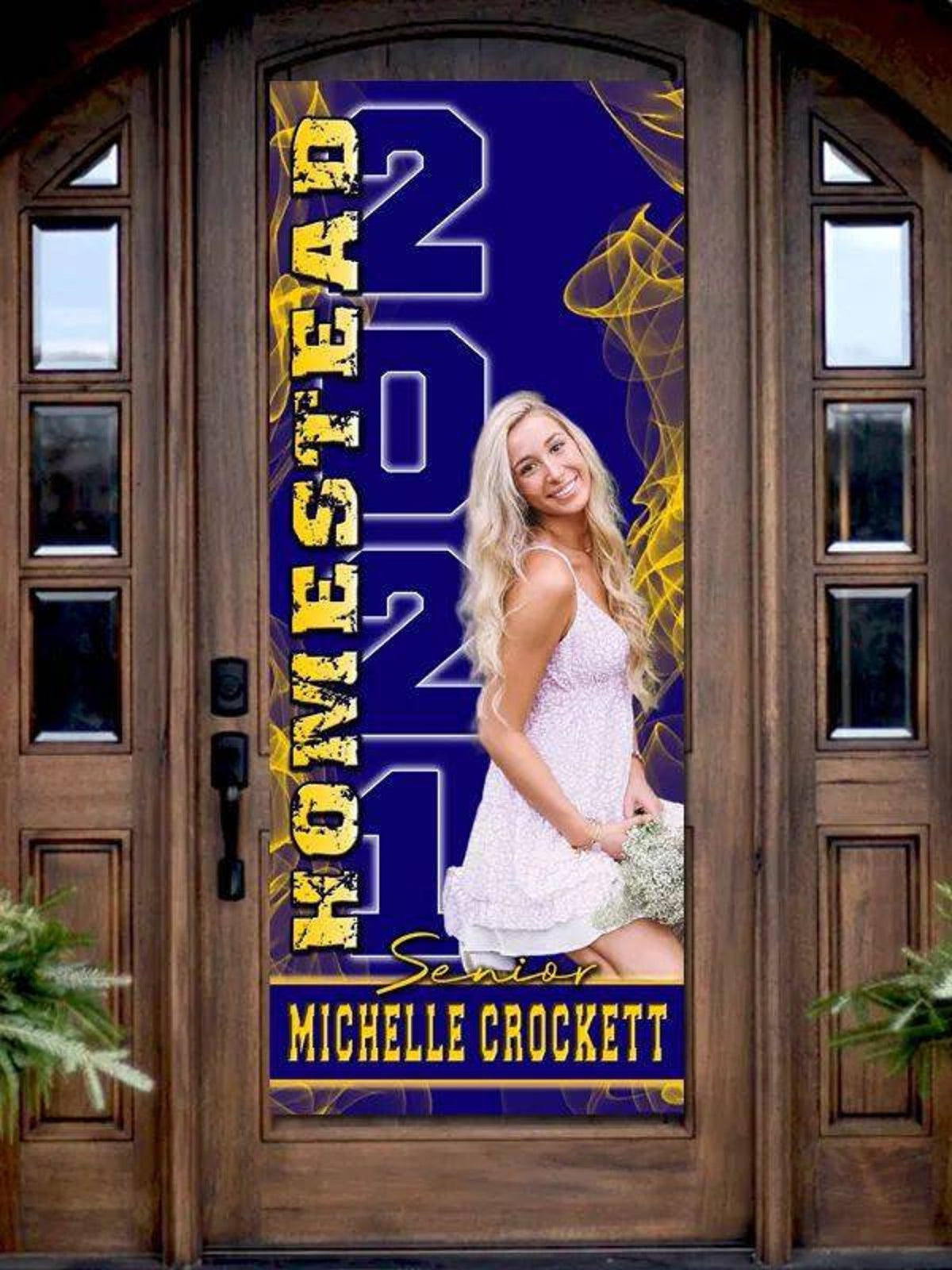 Class of 2024 2025 - Senior Door Banner - Printed Banner or Digital - Custom & Personalized - Graduation Party Decoration, School Photo