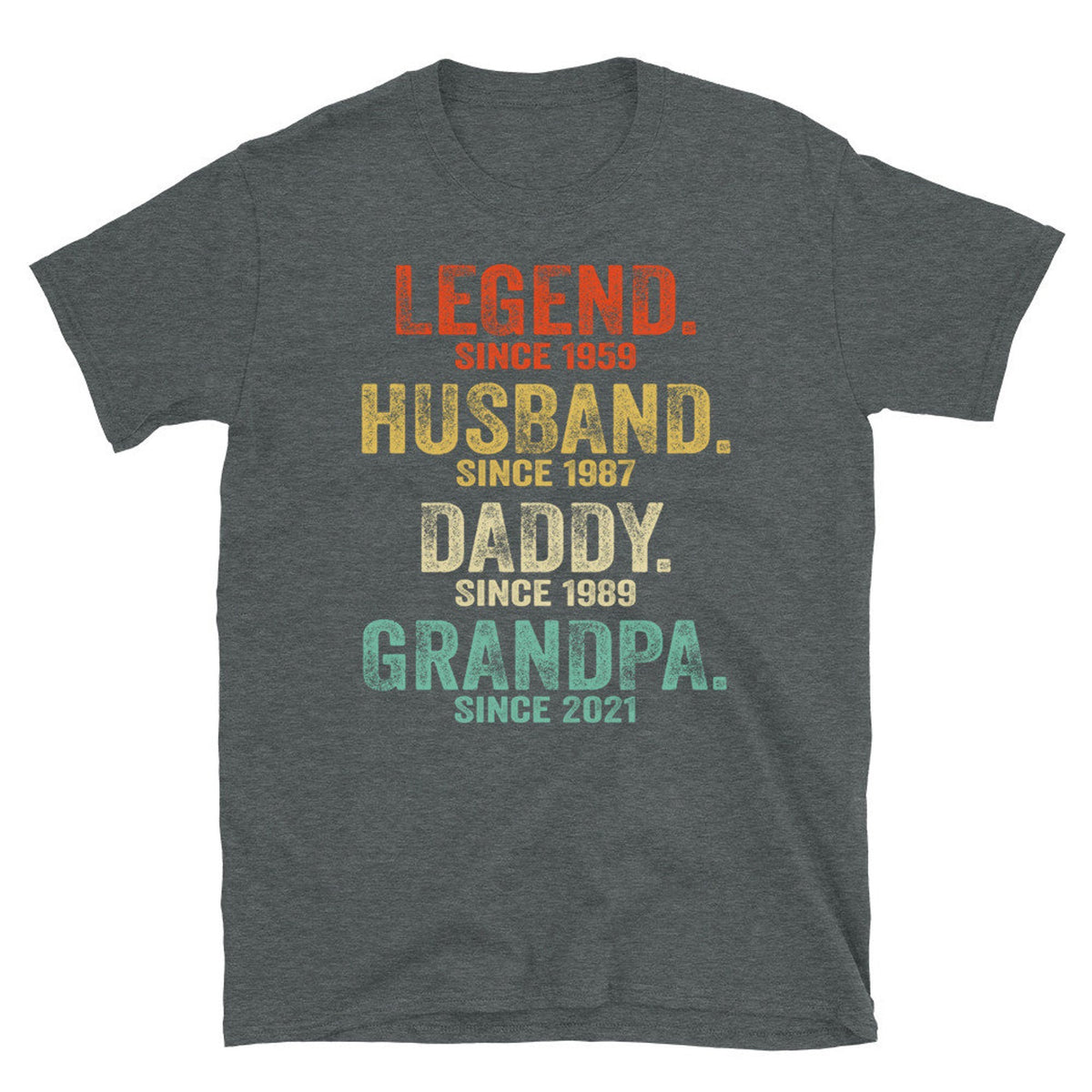 Personalized Vintage Legend Husband Daddy Grandpa T-Shirt