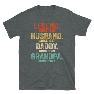 Personalized Vintage Legend Husband Daddy Grandpa T-Shirt