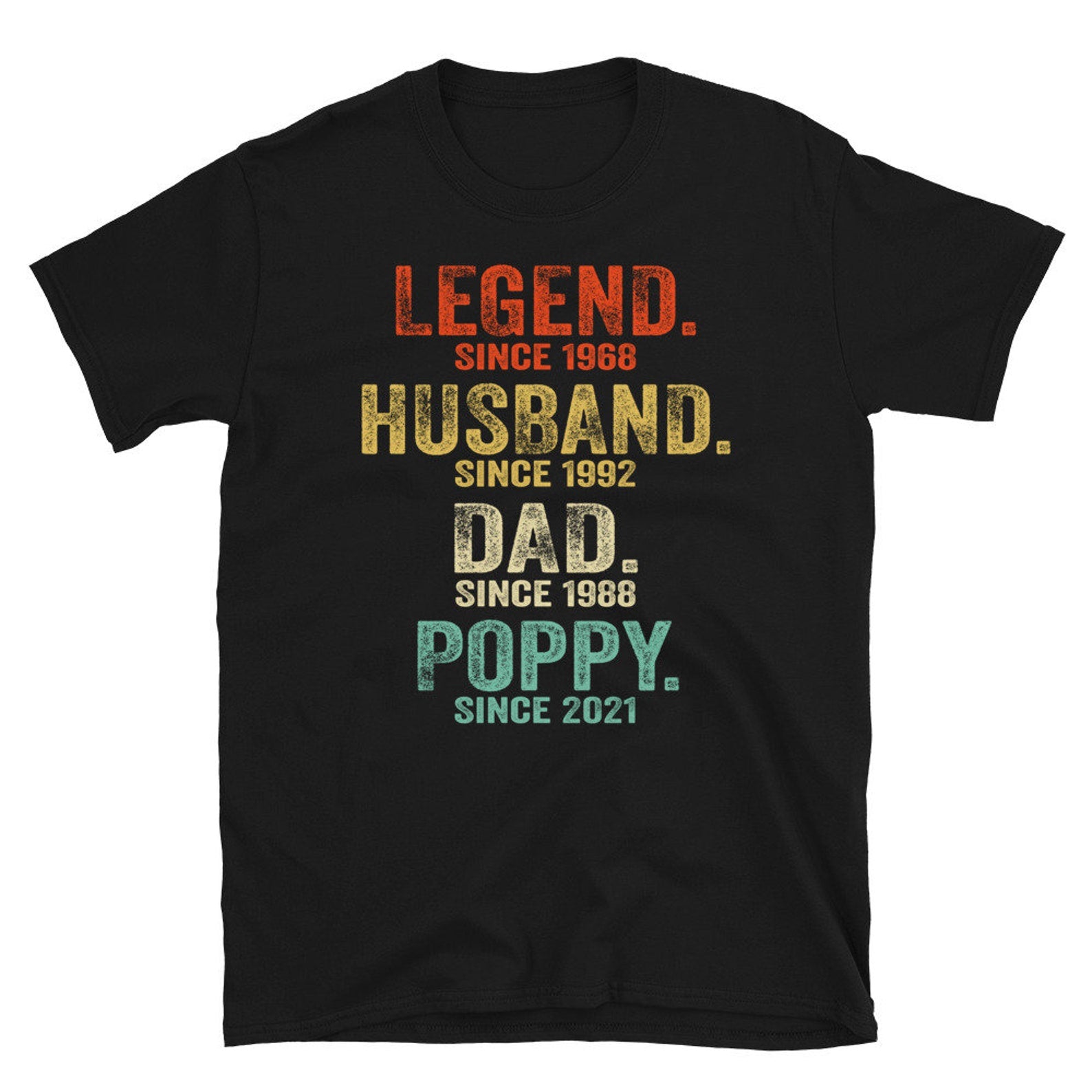 Personalized Vintage Legend Husband Daddy Grandpa T-Shirt