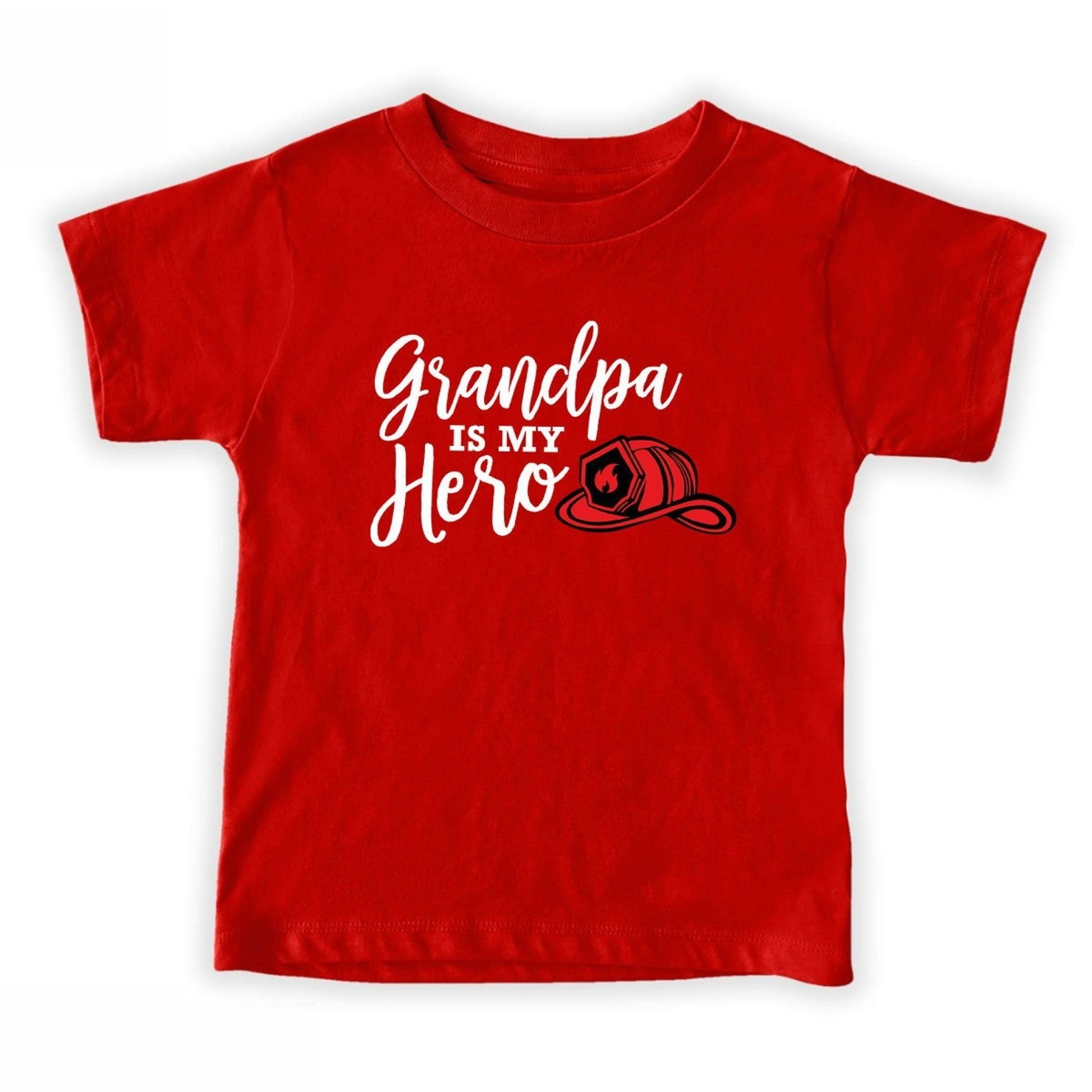 Grandpa is My Hero Baby, Fireman Toddler Shirt, Firefighter Fireman Baby Gift, New Grandfather Gift Idea