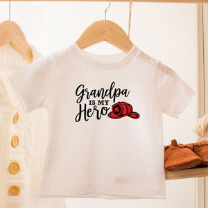 Grandpa is My Hero Baby, Fireman Toddler Shirt, Firefighter Fireman Baby Gift, New Grandfather Gift Idea