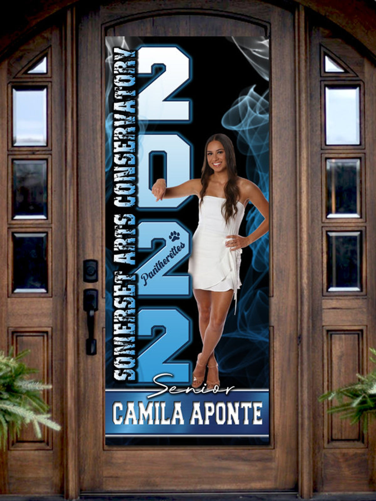 Class of 2024 2025 - Senior Door Banner - Printed Banner or Digital - Custom & Personalized - Graduation Party Decoration, School Photo