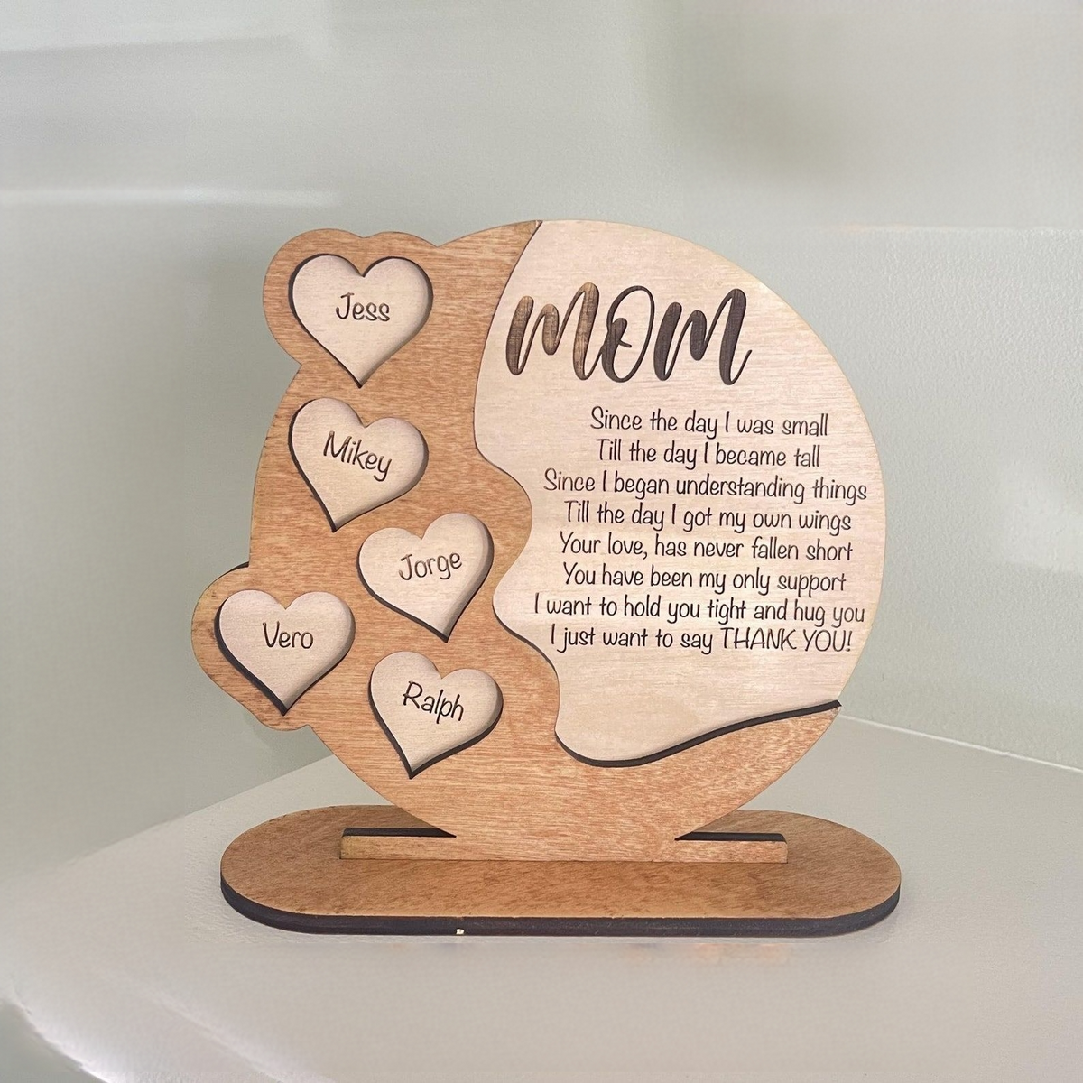 Mother's Day Personalized, Acrylic, wood Plaque,Grandma,Nana, Mothers Day Sign,Mothers Day Gift,Personalized Gift,Gift for Mom