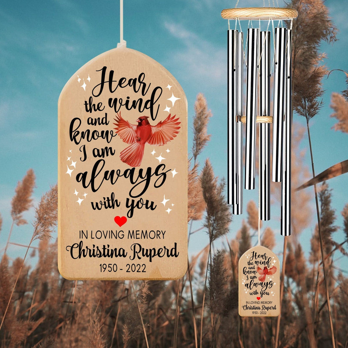 Hear The Wind And Know I Am Always With You, Red Cardinal Wind Chime Custom Sympathy, Gift for Mother Condolence Gift Loss Of Mom Dad Bro Sis il_1588xN.3826345132_9p2k_54dc78c8-f029-487c-ac9c-afc81cbef0ee.jpg?v=1713330222