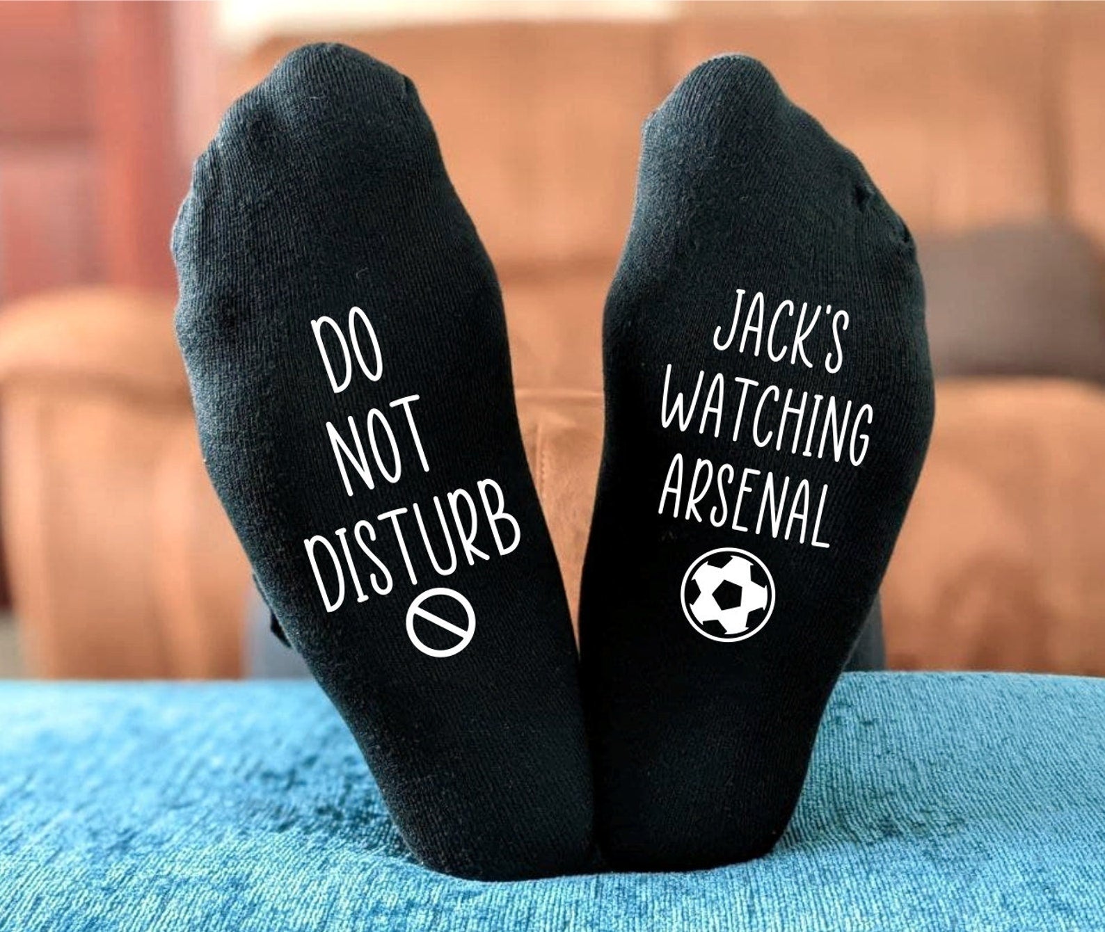 Personalised Do Not Disturb Soccer Socks - Printed and Personalised Men's Gift - Birthday Gift - Christmas Gift - Father's Day Gift