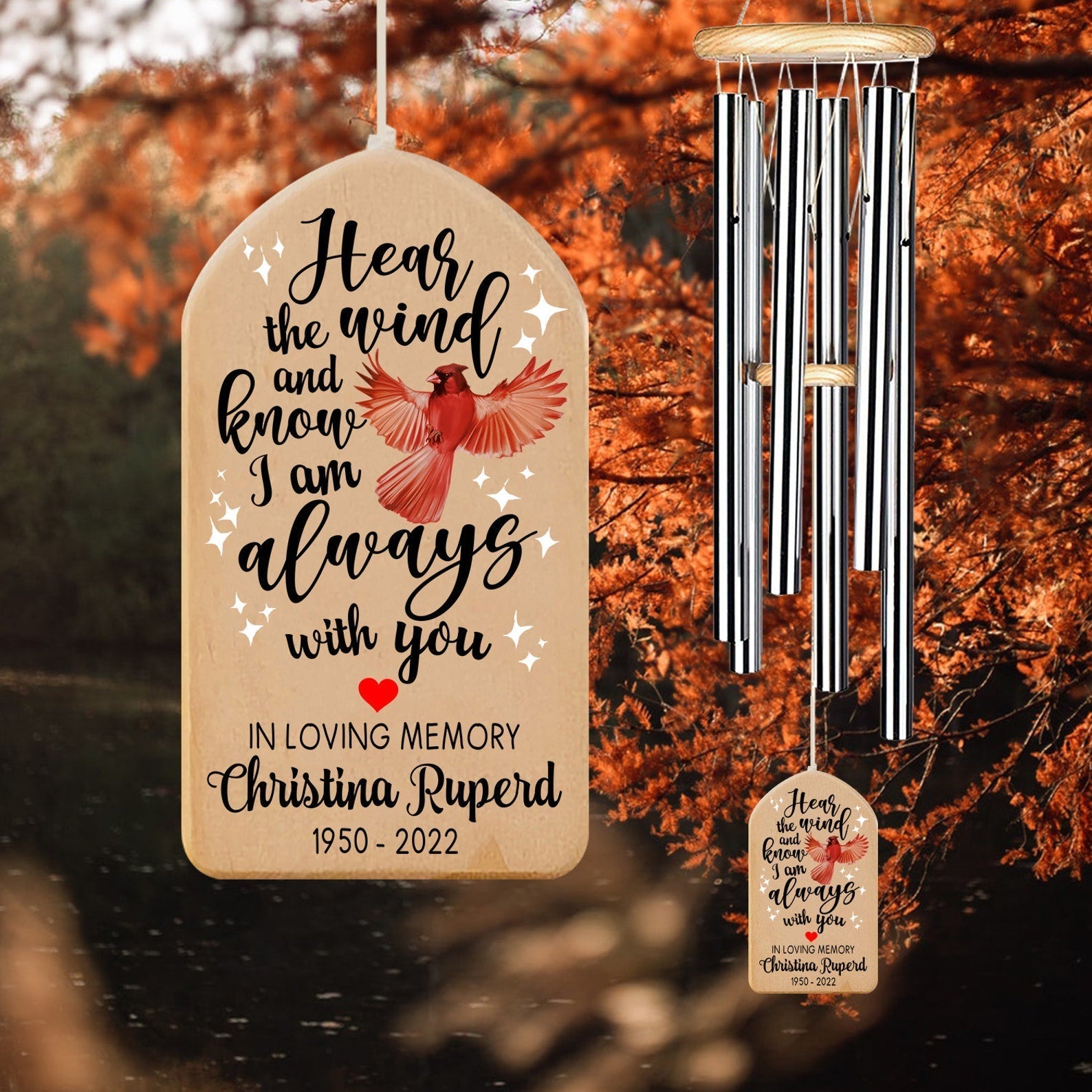 Hear The Wind And Know I Am Always With You, Red Cardinal Wind Chime Custom Sympathy, Gift for Mother Condolence Gift Loss Of Mom Dad Bro Sis il_1588xN.3873858953_2tew_78a9a74f-e6c6-4281-b8b8-f3ccb69f37ac.jpg?v=1713330222