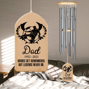 Soccer Legends Never Die, Personalized Memorial Wind Chime, Bereavement Gift, Keepsake Sympathy Gift, Remembrance Gift il_1588xN.3978294997_s18d.jpg?v=1712129646
