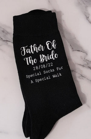 Father of The Bride Socks - Special Socks for a Special Walk - Father of the Bride Personalised - Wedding Party - Personalized