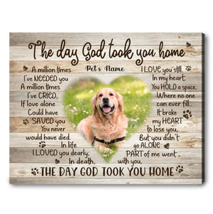 Custom Photo Pet Memorial Canvas, Dog Passed Away Gift, Pets In Remembrance, Cat Memorial Gift, Pet Loss Gifts, Loss of Dog Gift, Dog Canvas