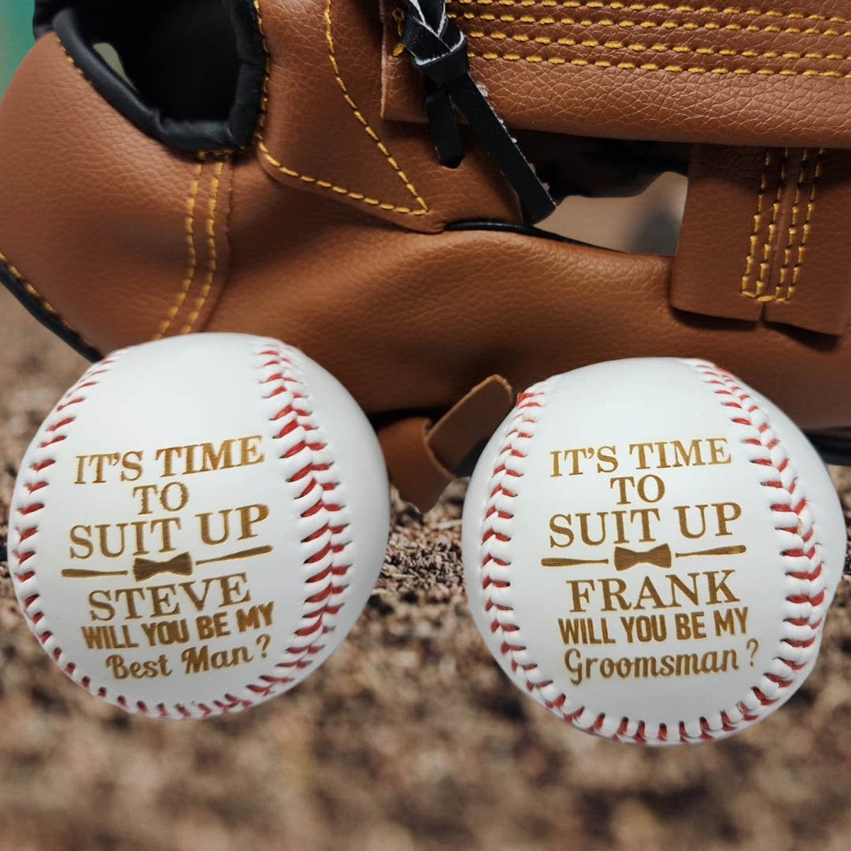 Ring Bearer Gift - Personalized Baseball Groomsmen Proposal, Custom Best Man Wedding Security Gift for Him