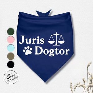Juris Dogtor Scales of Justice Dog Bandana Personalized Graduation Dog Bandana Graduation Gift Graduation Dog Bandana Class of 2025