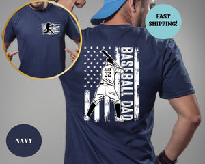 Personalized Baseball Dad Shirt, Baseball Gifts for Men, Gift for Dad, Personalized Dad Shirt, Fathers Day Gift, Fathers Day Shirt, Baseball