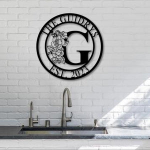 Personalized Metal Family Name Sign, Metal Family Name Sign, Father's Day Sign, Father's Day Gift, Last Name Metal Sign