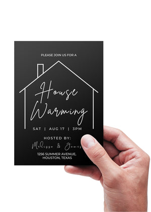 House Warming Invitation, House Warming Party, Modern, Minimalist, Printable or Text Invite