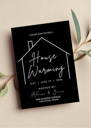 House Warming Invitation, House Warming Party, Modern, Minimalist, Printable or Text Invite