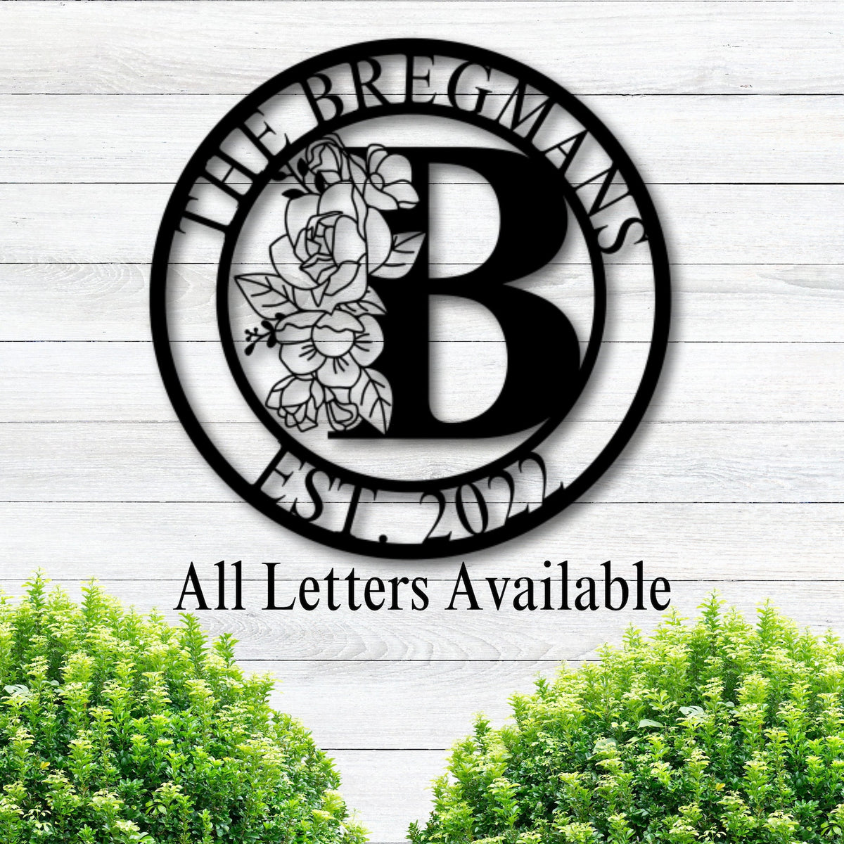 Personalized Metal Family Name Sign, Metal Family Name Sign, Father's Day Sign, Father's Day Gift, Last Name Metal Sign