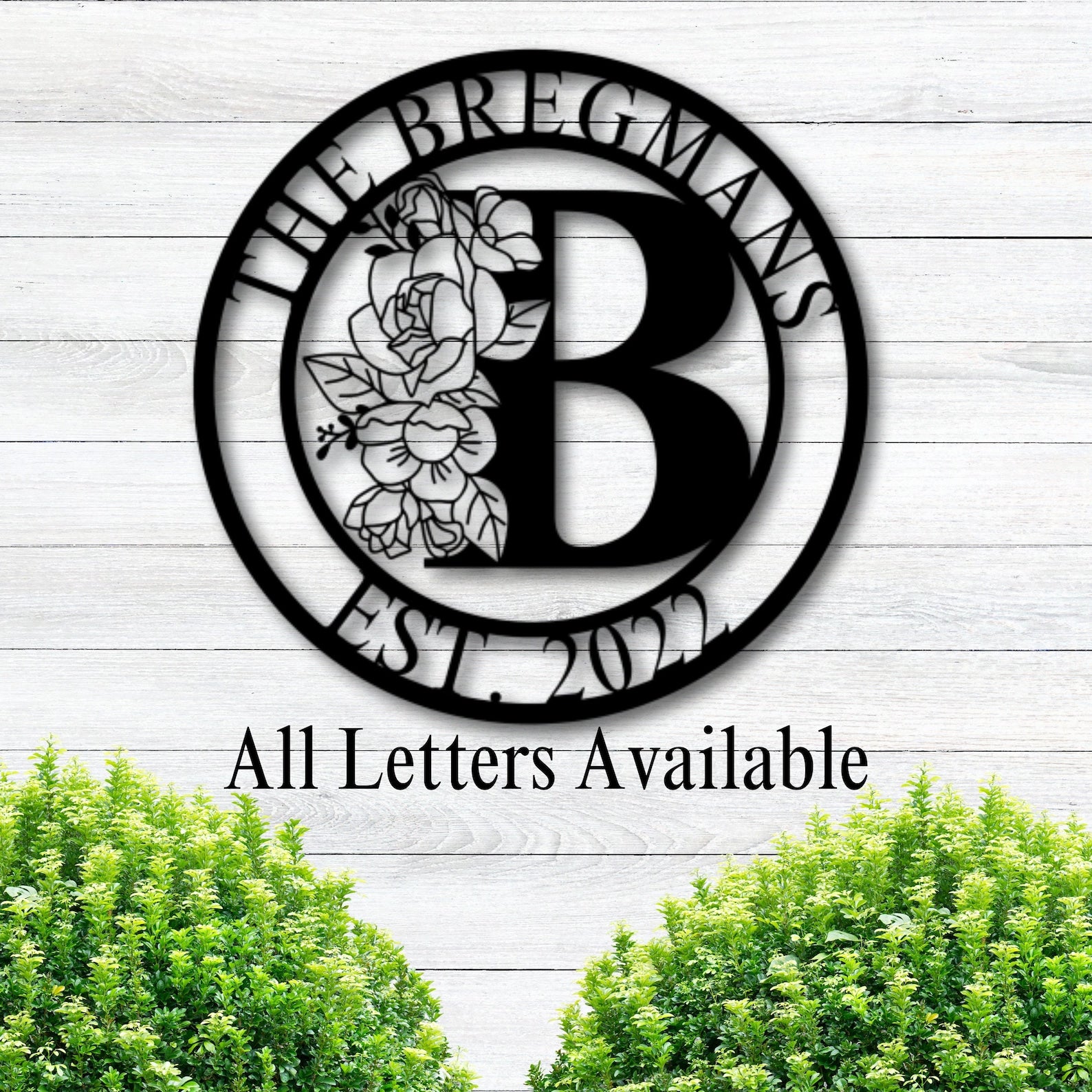 Personalized Metal Family Name Sign, Metal Family Name Sign, Father's Day Sign, Father's Day Gift, Last Name Metal Sign