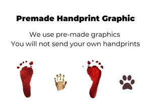 Personalized Handprint and Footprint Grilling Plate with Burger, Hot Dog, Custom Father's Day Gift from Kids, Memorable Heirloom Keepsake