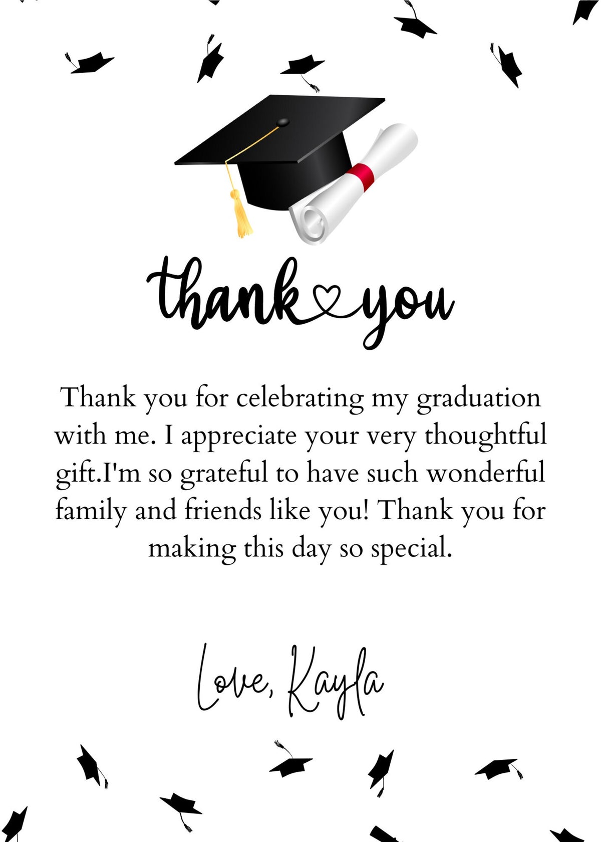 Personalized Custom Graduation Thank You Cards Graduation Party Ideas - Class of 2025