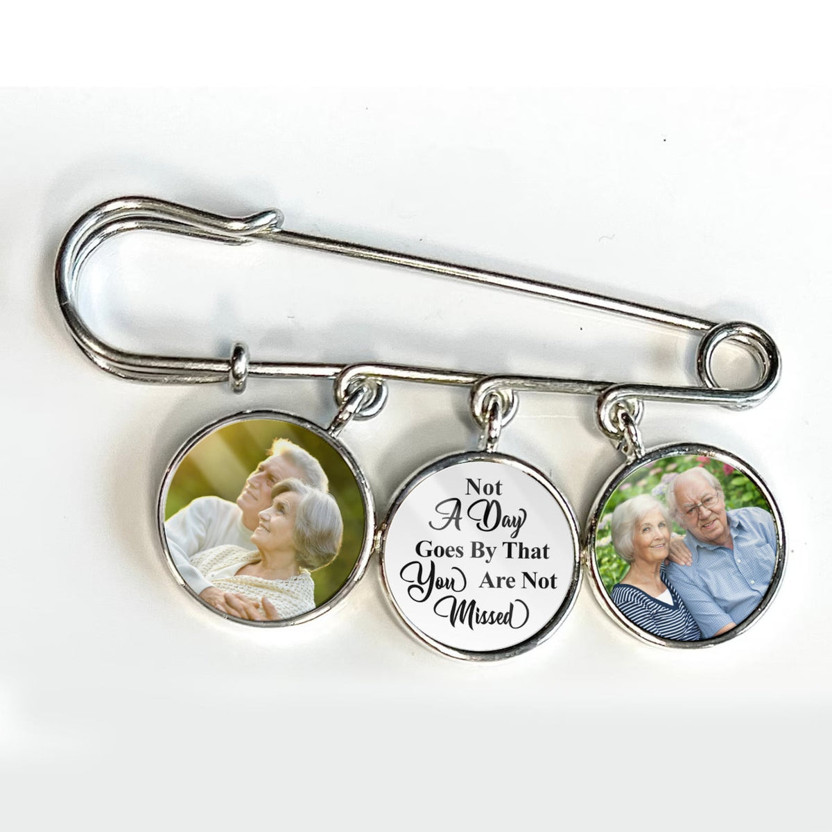 Custom Memorial Graduation Photo Pin, Grad Gown Memorial Pin, Wedding Memorial Charm, Memorial Pin For Groom, Funeral Lapel Pin Memorial