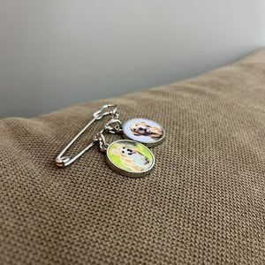 Custom Memorial Graduation Photo Pin, Grad Gown Memorial Pin, Wedding Memorial Charm, Memorial Pin For Groom, Funeral Lapel Pin Memorial