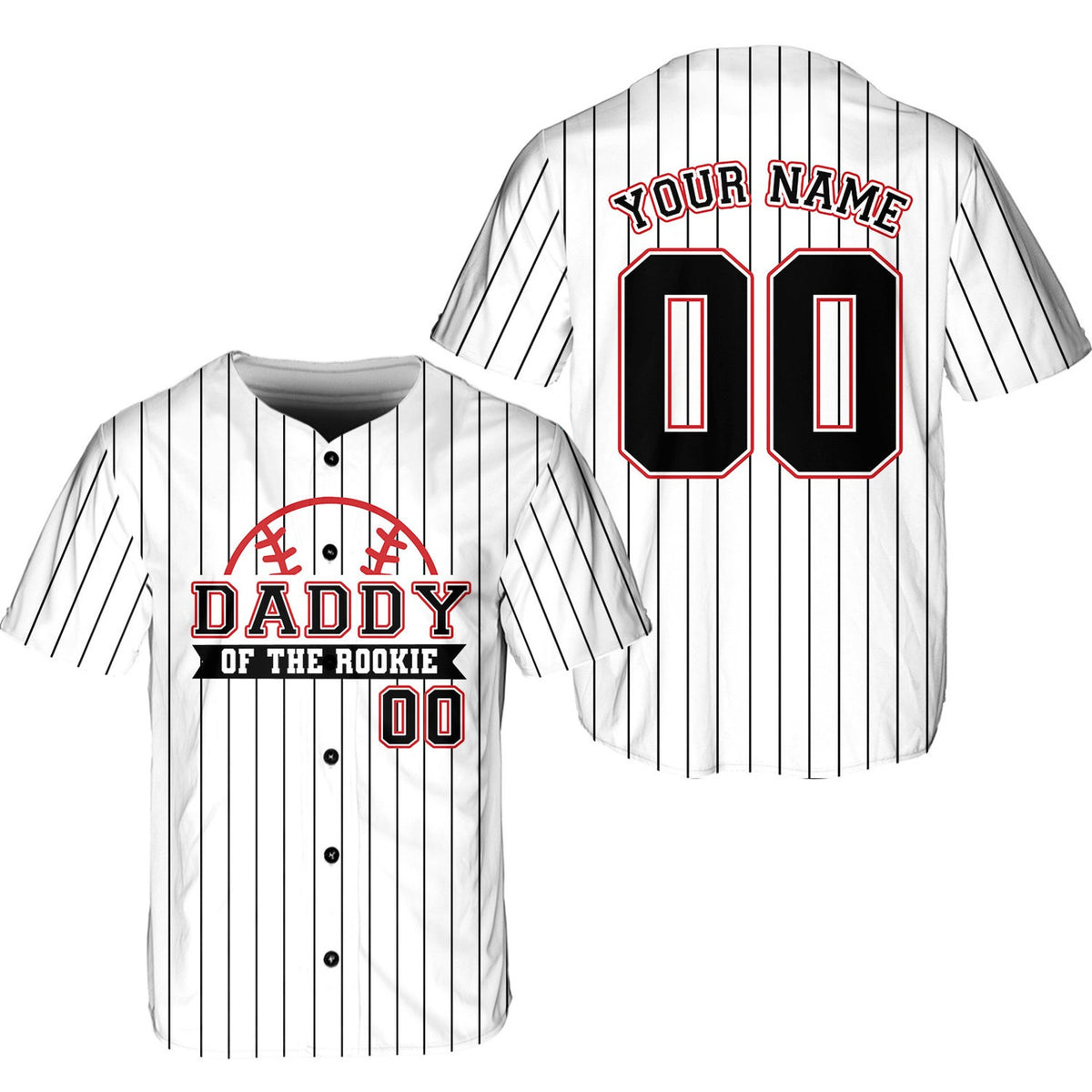 Personalized Mommy Daddy Of the Rookie Baseball Jersey, Custom Name Number Shirt, Rookie Of The Year Jersey, Family Matching Outfits