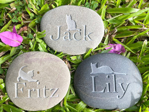 Personalized Pet Cat Memorial Stones