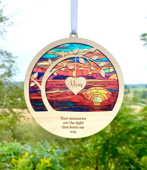 Personalized Name Sympathy Gift, Memorial Suncatcher, Loss of Mom, Dad, Brother, Sister