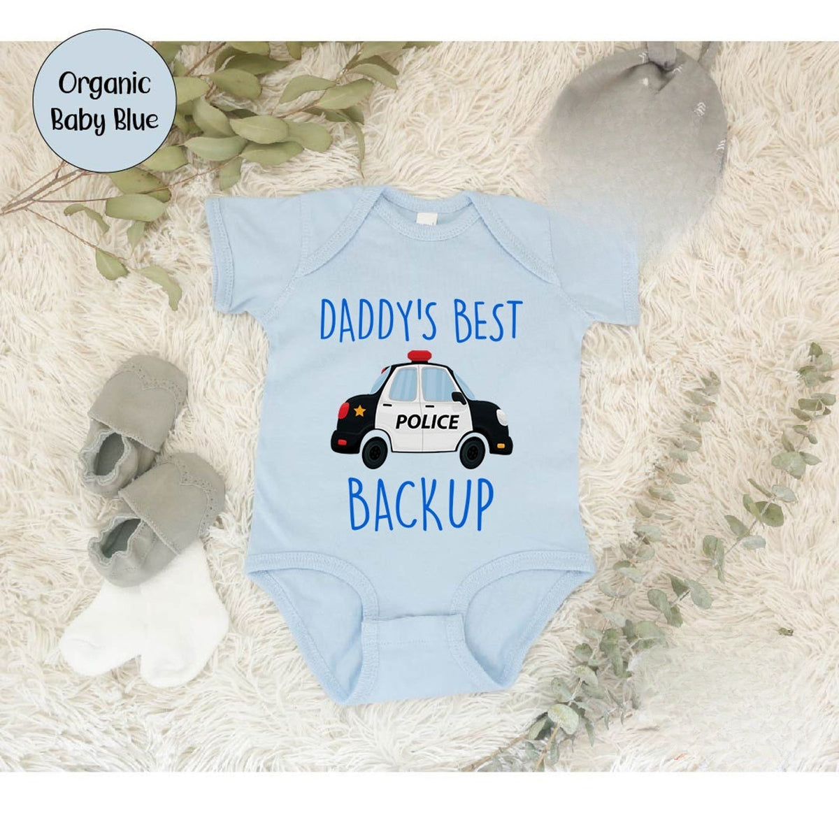 Daddy's Backup Infant Bodysuit, Police Baby Clothes, Baby Bodysuit, Baby Police Shirt, Kids Police Car Tee, Cute Police Car Toddler Shirt