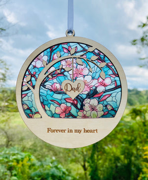 Personalized Name Sympathy Gift, Memorial Suncatcher, Loss of Mom, Dad, Brother, Sister