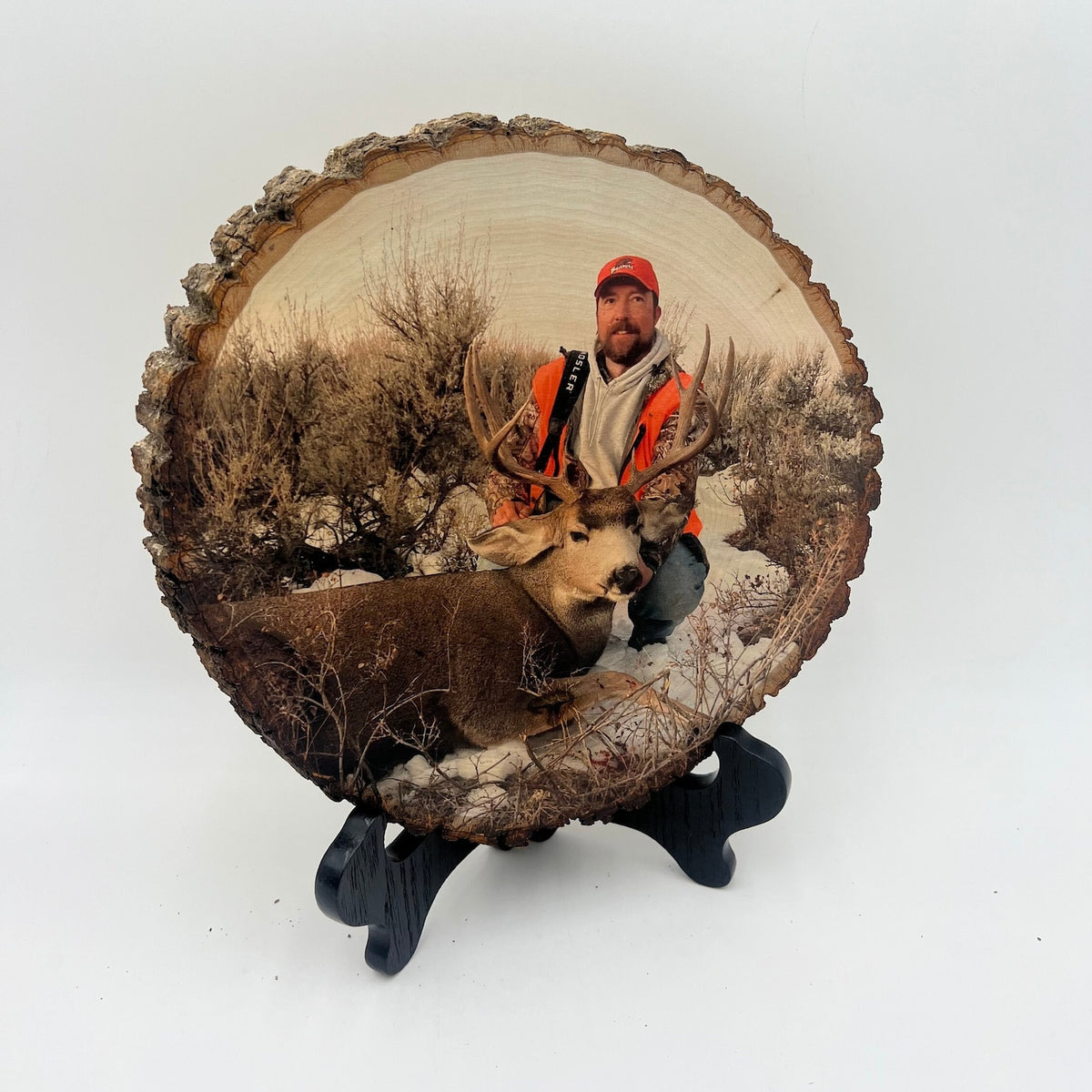 Personalized Wood Photo Hunting Art Sign Duck Hunter Gift Custom Printed Cabin Gift Print on Wood Picture Frame Wall Art Fathers Day Gift