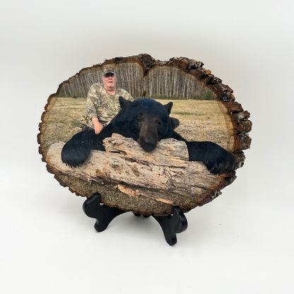 Personalized Wood Photo Hunting Art Sign Duck Hunter Gift Custom Printed Cabin Gift Print on Wood Picture Frame Wall Art Fathers Day Gift