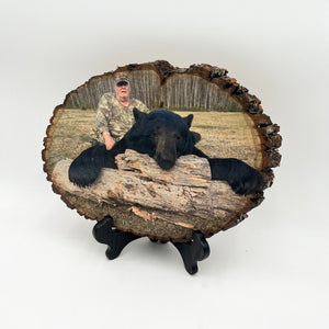 Personalized Wood Photo Hunting Art Sign Duck Hunter Gift Custom Printed Cabin Gift Print on Wood Picture Frame Wall Art Fathers Day Gift