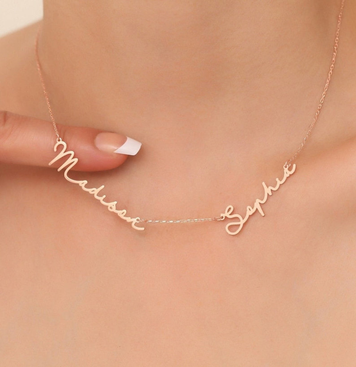 Two Name Handwriting Necklace, Twin Gift, Personalized Jewelry, Custom Name Necklace, Personalized Gifts, Baby Shower, Mother's day Gift mom