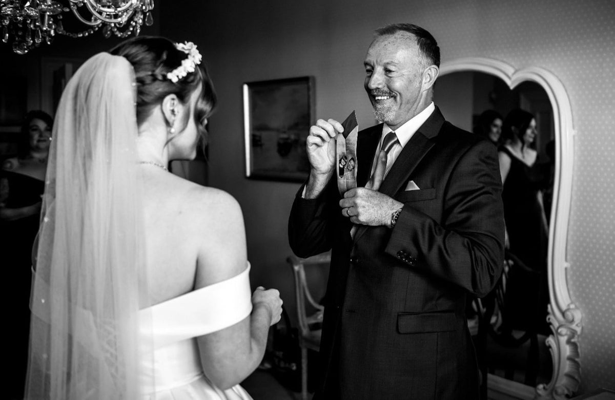 Personalised Photo Tie Label/Dad/Suit Label/Tie Patch/Tie patch/Father of the Bride Groom Gift/Thank You Label/Iron On/Wedding Tie Insert