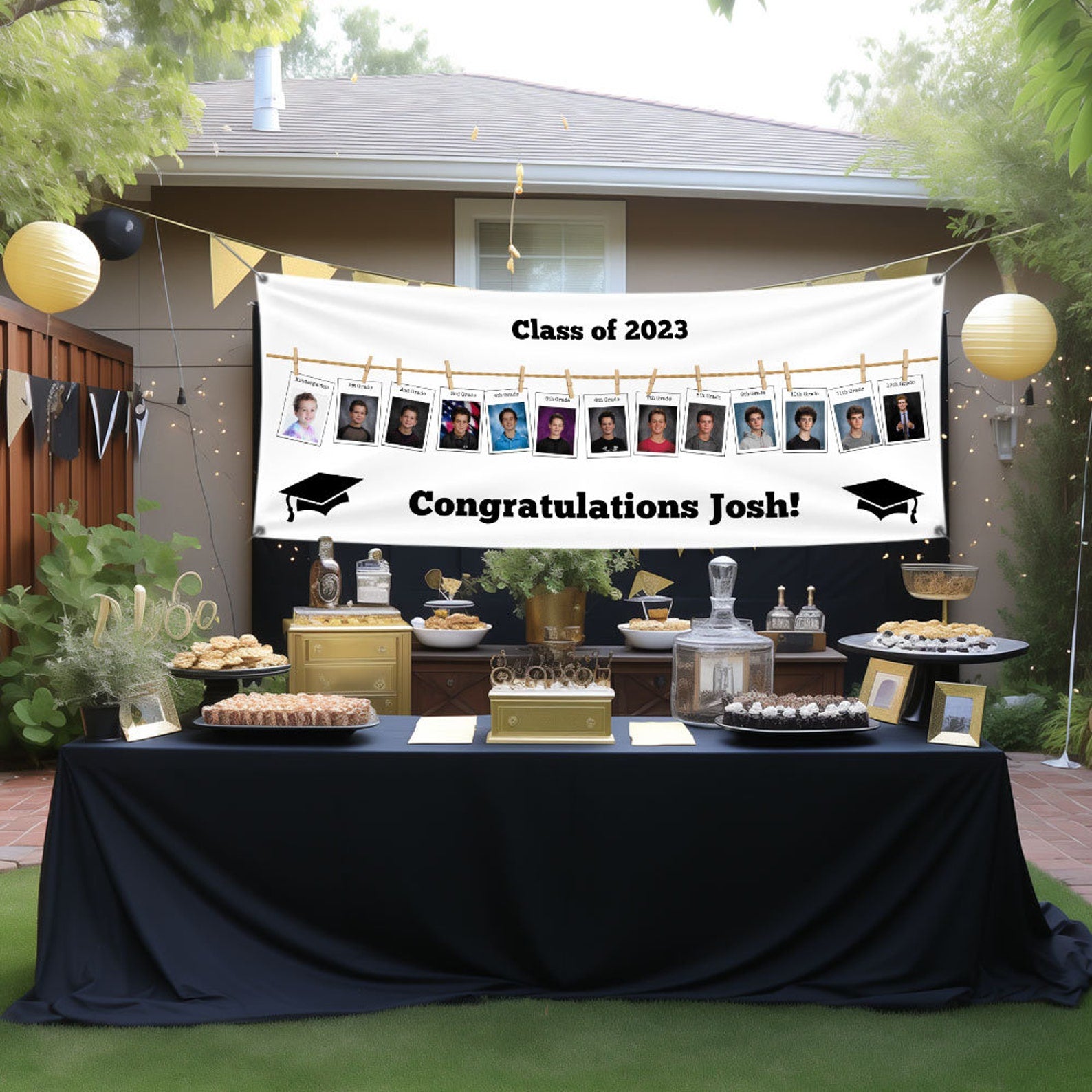 Graduation Banner, Graduation Party Decorations, Graduation Party, Graduation backdrop, Class of 2025, Graduation Decorations